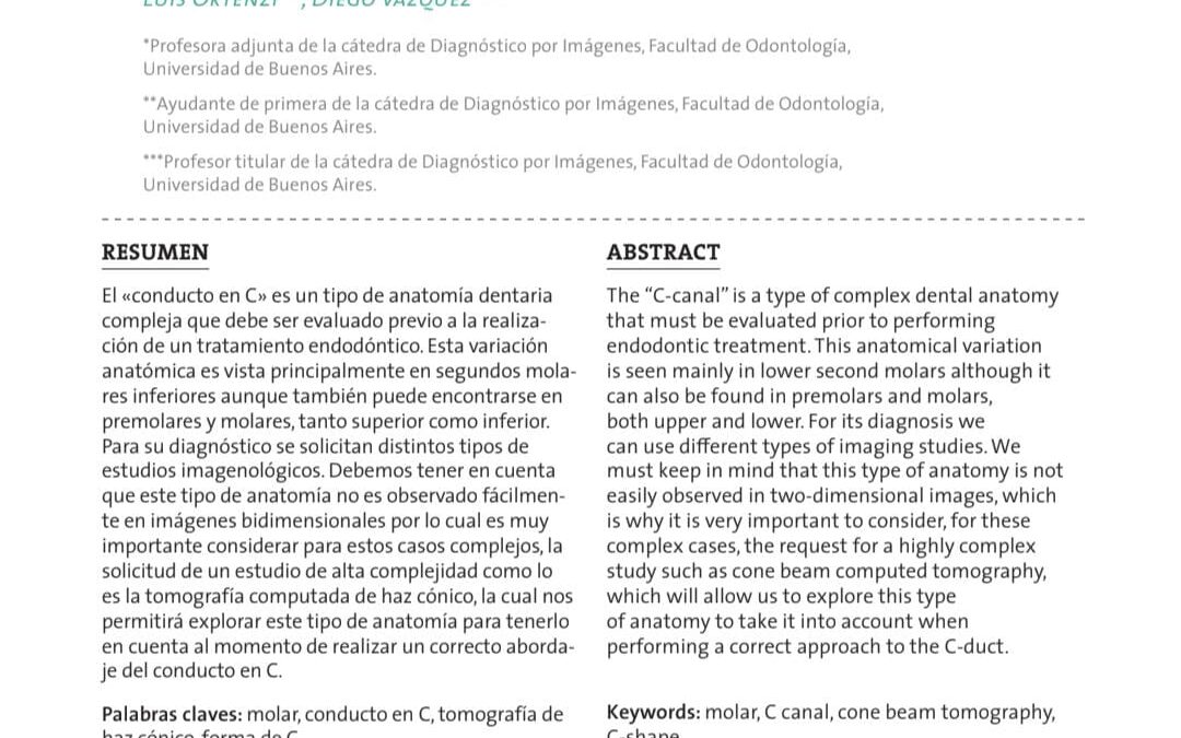 Exploración del «CONDUCTO EN C» con tomografía computada de haz cónico